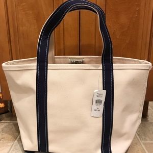 *1* LL Bean Tote - MEDIUM sz - navy straps
